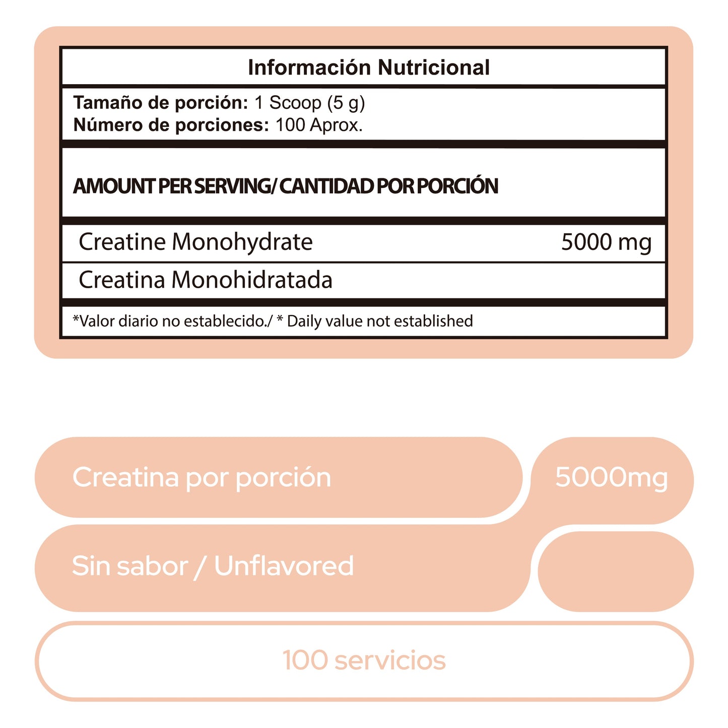 Gubbi Creatine Monohidrate 500gr 100 Servicios