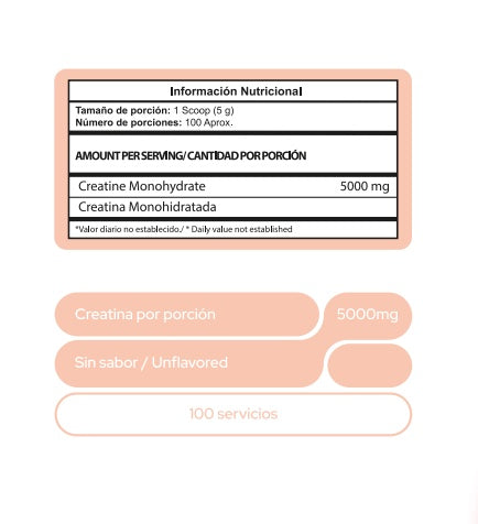 Gubbi Creatine Monohidrate 500gr 100 Servicios